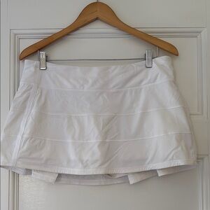 Lululemon Pace Rival Skirt - White - regular length
